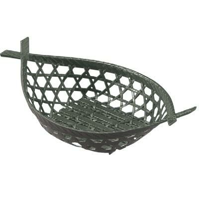 かご  両舟かごグリーン  幅253 奥行148 高さ70