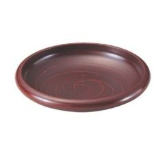 菓子皿 8寸飛鳥鉢溜根来