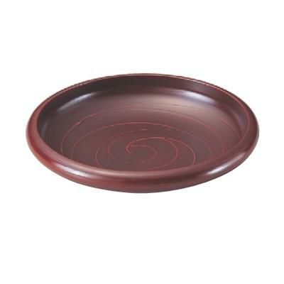 菓子皿 8寸飛鳥鉢溜根来