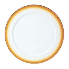 プレート 33φサービスプレート オレンジぼかし渕黒/洋食器