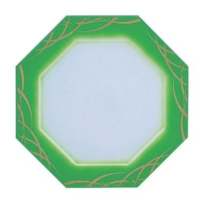 プレート 八角プレート(大) グリーンぼかしつゆ草/洋食器