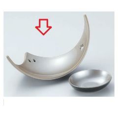 盛器 三日月盛器銀裏黒塗