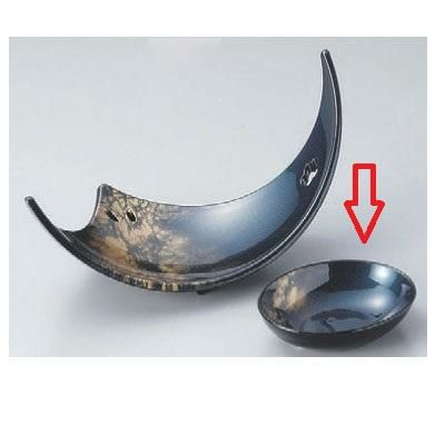 小鉢 小判鉢青パール八雲裏黒塗