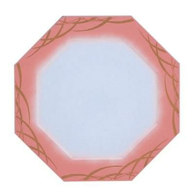 プレート 八角プレート(小) ピンクぼかしつゆ草渕ピンク/洋食器