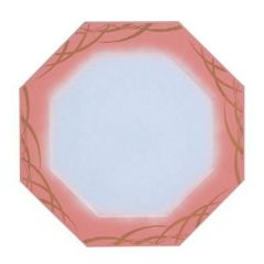 プレート 八角プレート(小) ピンクぼかしつゆ草渕ピンク/洋食器