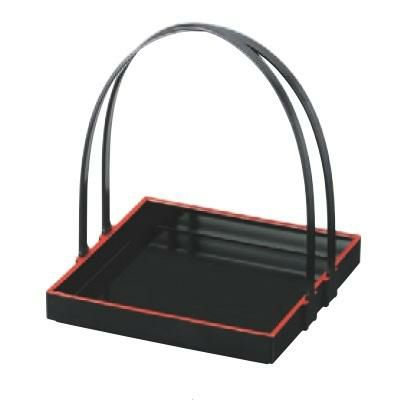 盛器 5寸手提げ盛器黒天朱