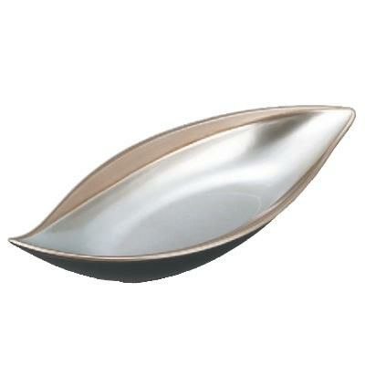 盛器 (大)しずく鉢銀紗裏黒塗