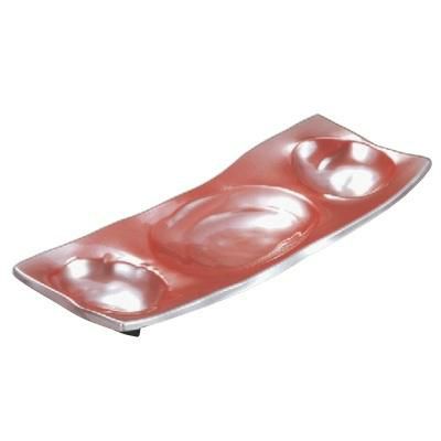 盛皿 三彩盛皿赤銀メタ