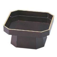 盛器 低足三宝盛器溜天金
