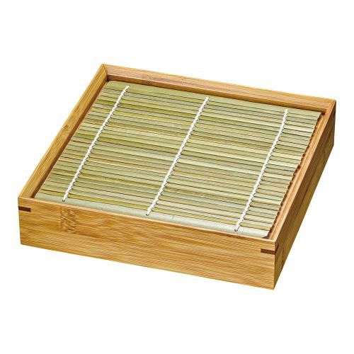 竹製 炭化麺皿 正角