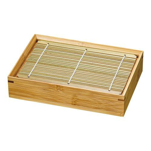 竹製 炭化麺皿 長角