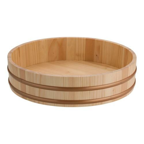 天然木盛込桶 クリアー(樹脂タガ仕様) 桶のみ 尺4 30011