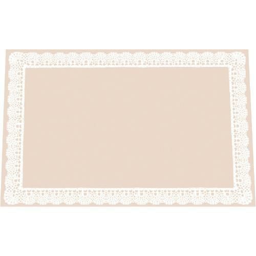 無蛍光紙テーブルマットレースB ベージュ TE-M09(100枚入)M