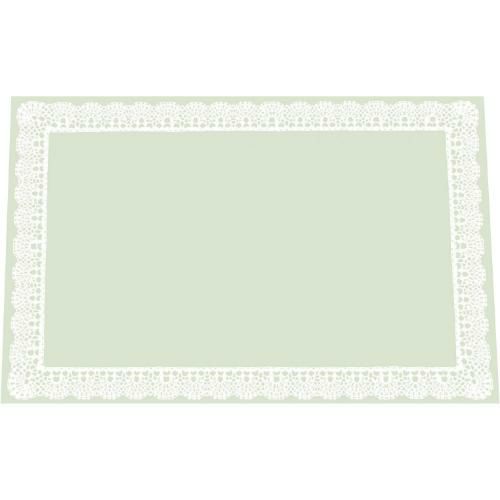 無蛍光紙テーブルマットレースB グリーン TE-M10(100枚入)M