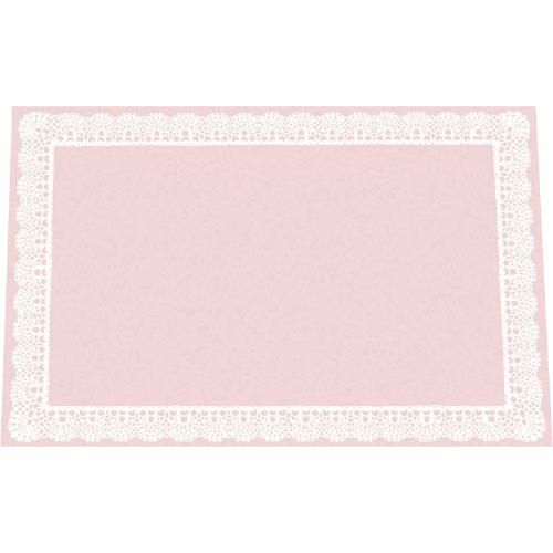 無蛍光紙テーブルマットレースB ピンク TE-M11(100枚入)M