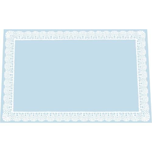 無蛍光紙テーブルマットレースB ブルー TE-M12(100枚入)M