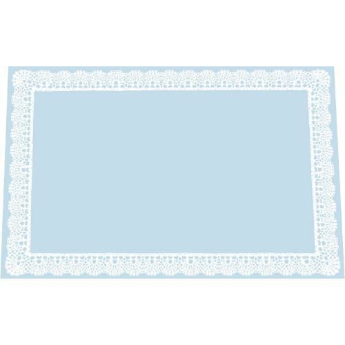 無蛍光紙テーブルマットレースB ブルー TE-L12(100枚入)L