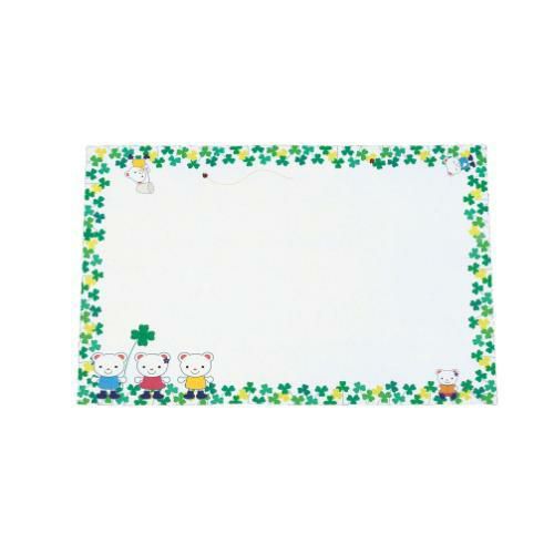 無蛍光紙お子様テーブルマット クローバー TE-S01(100枚入)