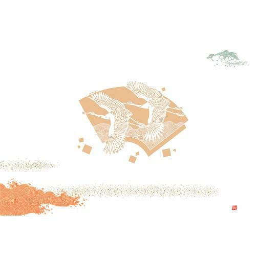 尺3 テーブルマット(100枚入) ツル No.516