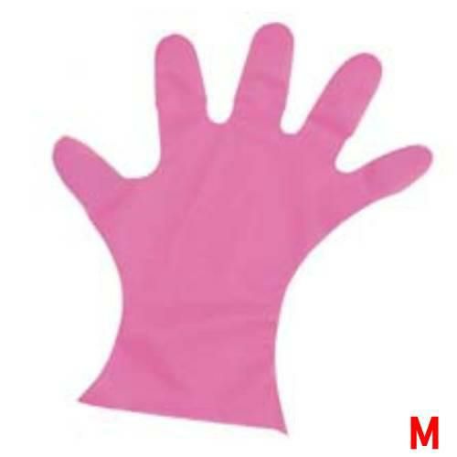 カラーマイジャストグローブ #28 化粧箱(5本絞り)200枚入 ピンク M 27μ