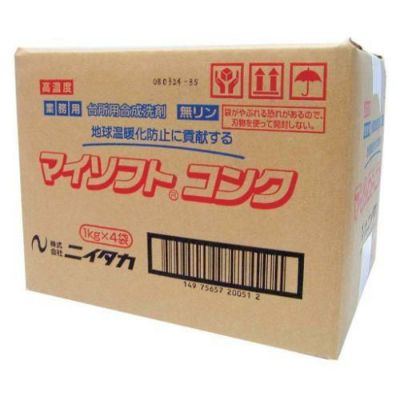 【食器用洗剤 マイソフトコンク(1kg×4袋)】/業務用/グループA