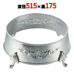 H 洋白 丸皿飾台 22インチ用 二種メッキ