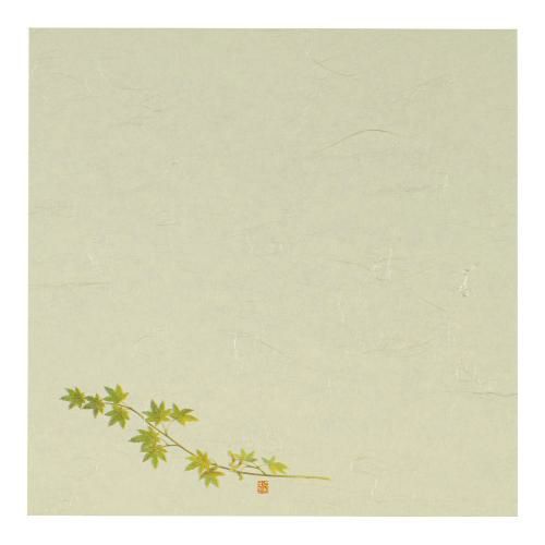 5寸懐紙 四季の花(100枚入) S5-8 緑もみじ