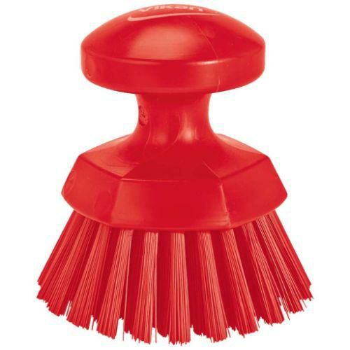 【ヴァイカン ハンドブラシ丸 ハードタイプ 38854 レッド】 高さ120(mm)/業務用/グループA