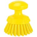 ヴァイカン ハンドブラシ丸 ハードタイプ 38856 イエロー