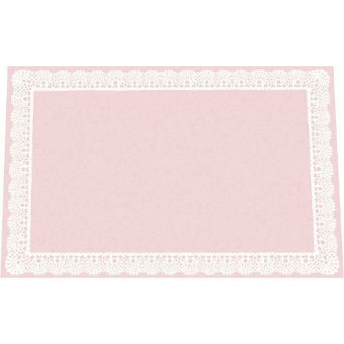 無蛍光紙テーブルマットレースB ピンク TE-L11(100枚入)L