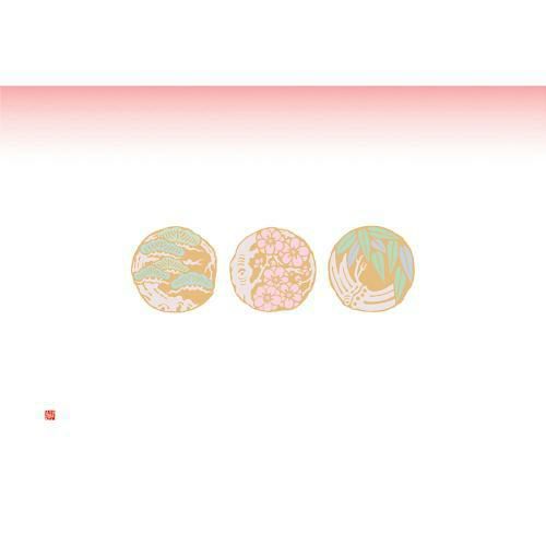 尺3 テーブルマット(100枚入) 丸紋 松竹梅 No.517