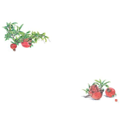 尺3 テーブルマット(100枚入) ザクロ No.526