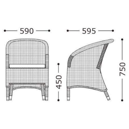 ガーデンソファ ミロス(別張品)CHERRY(チェリー)