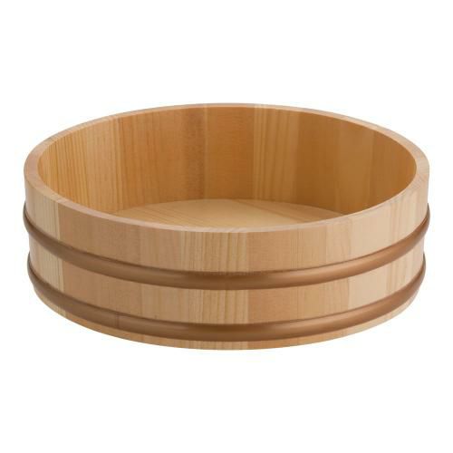 天然木盛込桶 クリアー(樹脂タガ仕様) 桶のみ 9寸 30006