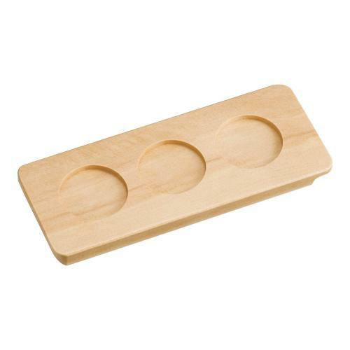 利き酒トレイ 白木 3穴 16229