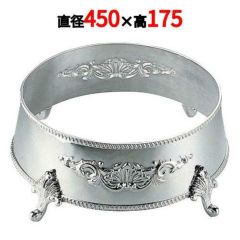 H 洋白 丸皿飾台 20インチ用 二種メッキ