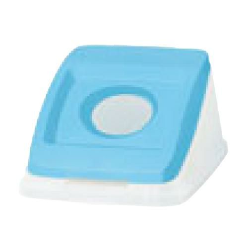 アロン 分別ペールCN50 丸プッシュ蓋スカイブルー(ペットボトル)