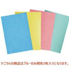 吸水スポンジクロス 5枚入 ブルー