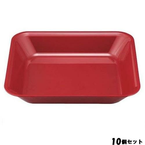 【10セット】メラミン 角型フードパン 2／3 UL－2365－SNK 真紅