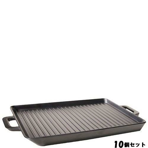 【10セット】メラミン リトルシェフ レクタングラーパン 10インチ 520310BK ブラック