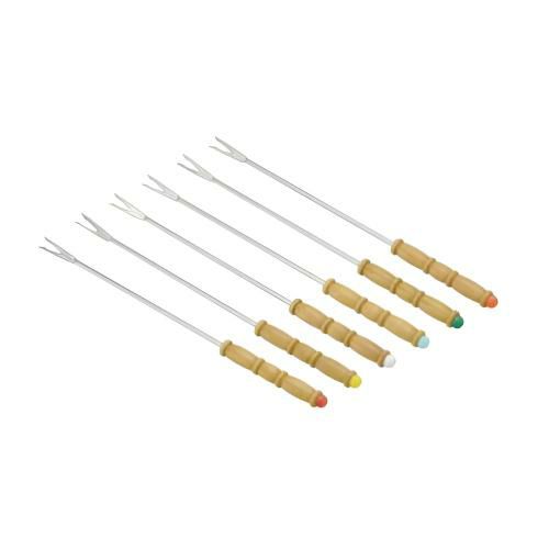 木柄フォンデュフォーク 6本組