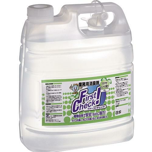 ファーストチェック! サワヤカミントノ香リ 4L 4本入(業務用万能消臭剤)