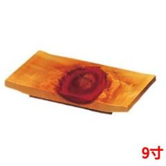 ひのき 紅節 盛皿 9寸 270×180×H30