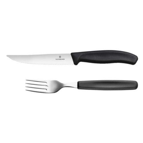 ビクトリノックス スイスクラシック グルメナイフ･フォークセット ブラック 12cm JP-2.3BK