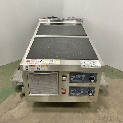 【業界最長1年保証】【中古】2連電磁調理器 ニチワ電機 MIR-3WTSP 幅400×奥行600×高さ400 三相200V 【送料別途見積】【業務用】  | 中古IHレンジ | 業務用厨房機器・調理道具・家具・食器の通販・買い取りサイト テンポス