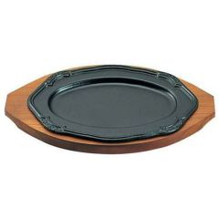 【アサヒ 鉄 ステーキ皿 A-106-36 梅】 幅305×奥行210(mm)【グループA】