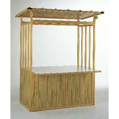 【受注生産品】組立式屋台 木目化粧合板 11-455-2 幅1700×奥行1050×高さ2100(mm)