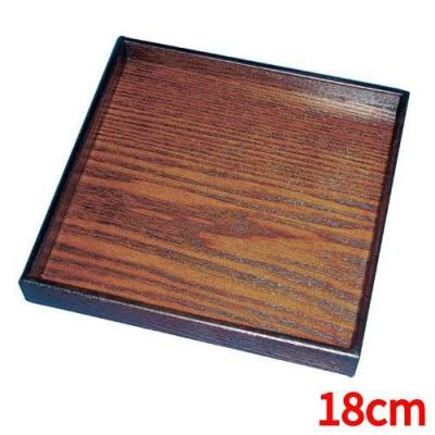 木製 角皿 宴 18cm