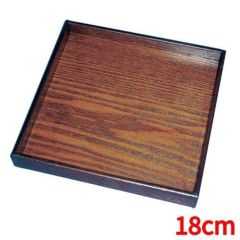 木製 角皿 宴 18cm