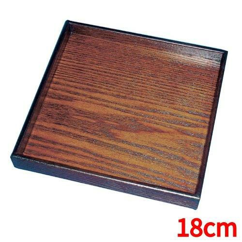 木製 角皿 宴 18cm